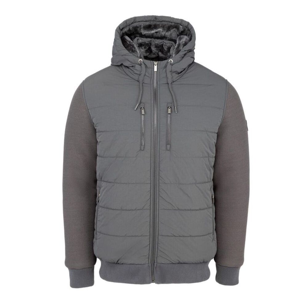 Firetrap Mens Sartorial Padded Jacket / Charcoal